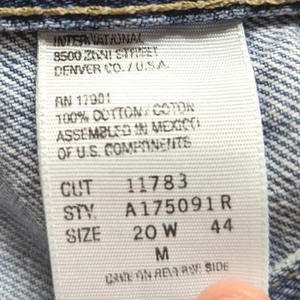 Vtg 90s Rockies 20W Medium Wash Straight Jeans Cowgirl - Picture 6 of 6